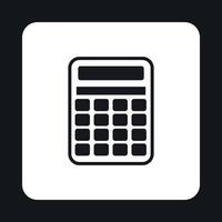 icono de calculadora escolar, estilo simple vector