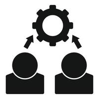 Outsource programmer icon, simple style vector