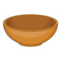 Big bowl icon, cartoon style vector