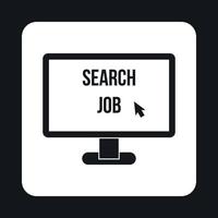 Online Job Search application icon, simple style vector