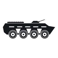 icono del tanque de batalla del ejército, estilo simple vector