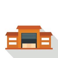 Warehouse icon, flat style vector