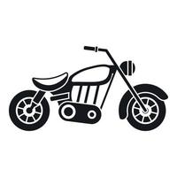 icono de motocicleta, estilo simple vector