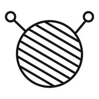 Knitting ball icon, outline style vector