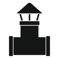 Ventilation pipe icon, simple style vector