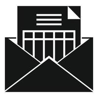 Tax mail icon, simple style vector