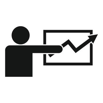 Trader lesson icon, simple style vector