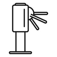 Metro turnstile icon, outline style vector