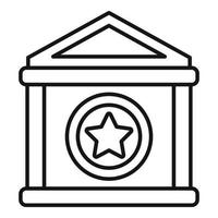 Token bank icon outline vector. Money blockchain vector