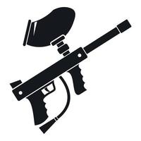 Paintball marker icon, simple style vector