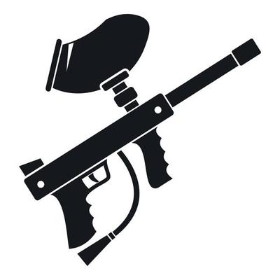 Paintball marker icon, simple style