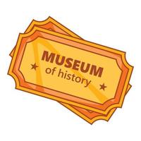 Tickets to the Museum of History icon vector