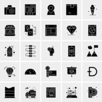 25 iconos de negocios universales vector ilustración de icono creativo para usar en proyectos relacionados con la web y dispositivos móviles