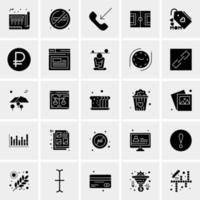 25 iconos de negocios universales vector ilustración de icono creativo para usar en proyectos relacionados con la web y dispositivos móviles