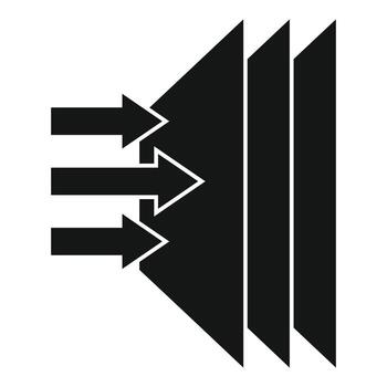 Soundproofing layer icon, simple style vector