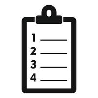 To-do list board icon, simple style vector