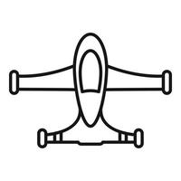 Plane unmanned taxi icon, outline style vector