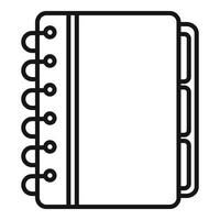 Syllabus planner icon, outline style vector