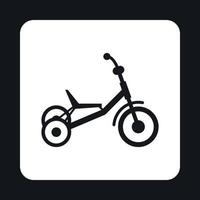 Tricycle icon, simple style vector