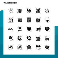 25 Valentines Day Icon set Solid Glyph Icon Vector Illustration Template For Web and Mobile Ideas for business company