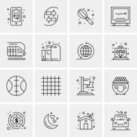 16 Business Universal Icons Vector Creative Icon Illustration to use in web and Mobile Related project