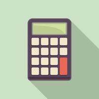 Business calculator icon, flat style vector