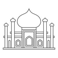 Mosque icon in outline style vector