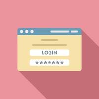 Login personal information icon, flat style vector