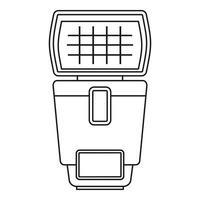 Lighting flash for camera icon, outline style vector