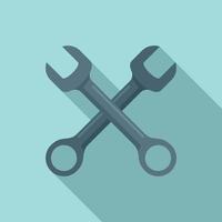 Tire fitting keys icon, flat style vector