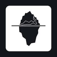 icono de iceberg, estilo simple vector