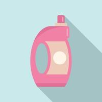 Softener bottle icon, flat style vector