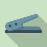 Hole stapler icon, flat style vector