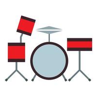 Drums icon, flat style vector