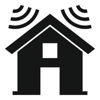 Soundproofing house roof icon, simple style vector