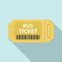 Pay bus ticket icon, flat style vector