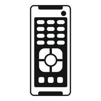 icono de control remoto del dispositivo, estilo simple vector