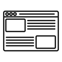 Affiliate marketing web page icon, outline style vector