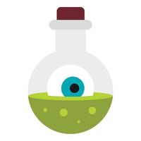 Potion in flask icon, flat style vector