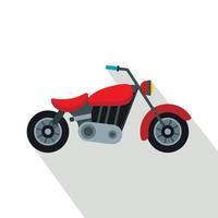 Motorcycle icon, flat style vector