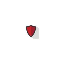 Shield for war icon, flat style vector