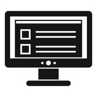 icono de verificación de compra en línea, estilo simple vector