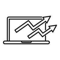 Restructure arrow icon, outline style vector