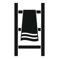 Modern heated towel rail icon, simple style vector