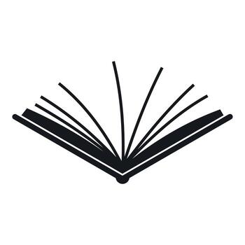 Open tutorial icon, simple style vector