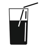 icono de vaso de jugo, estilo simple vector