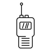 Modern walkie talkie icon, outline style vector