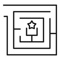 Labyrinth of consciousness icon, outline style vector