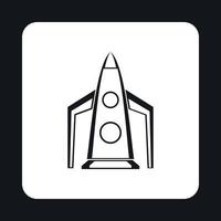 Rocket for space flight icon, simple style vector