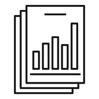 Restructuring analysis icon, outline style vector